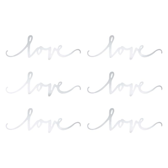 Decoratiune Love argintie