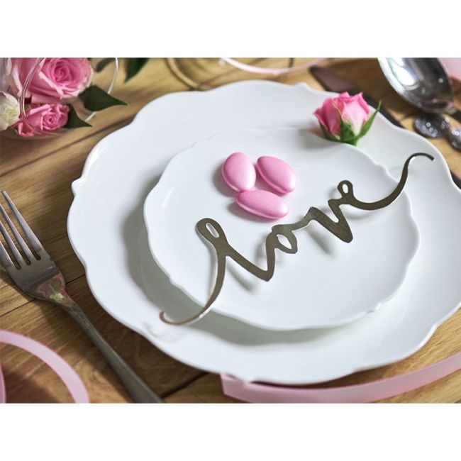 Decoratiune Love argintie