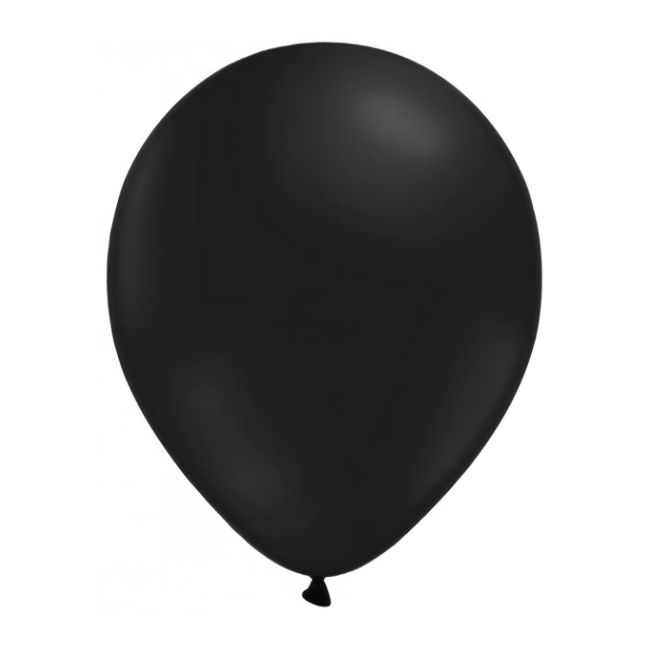 Baloane latex negre 25 cm - 100 buc.