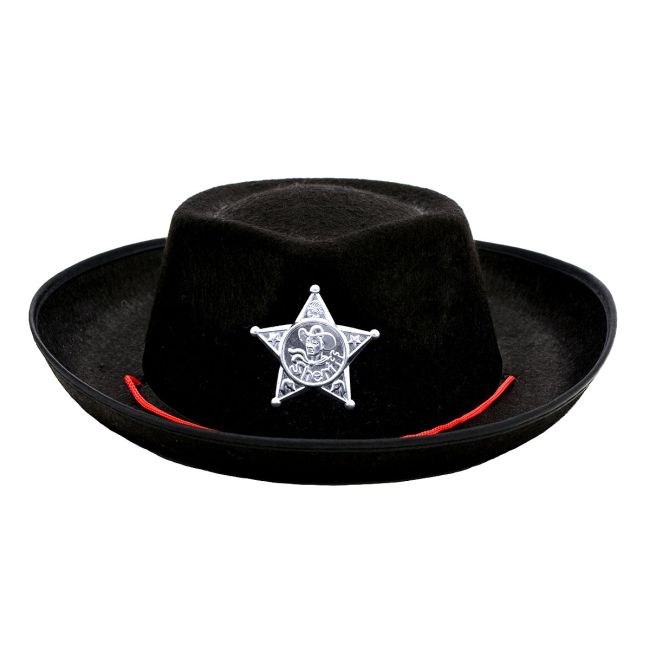 Palarie neagra de cowboy copii