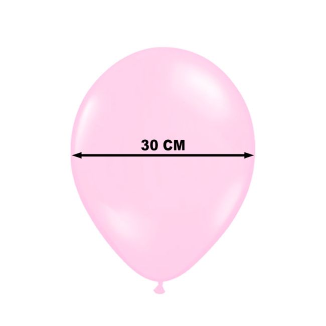 10 baloane roz botosei si cifra 1 - 30 cm