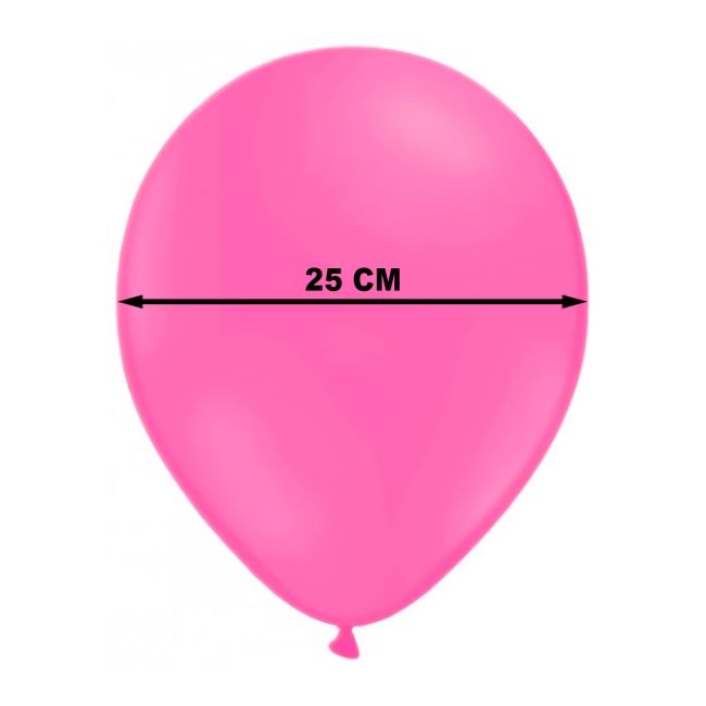 100 Baloane latex roz neon 25 cm