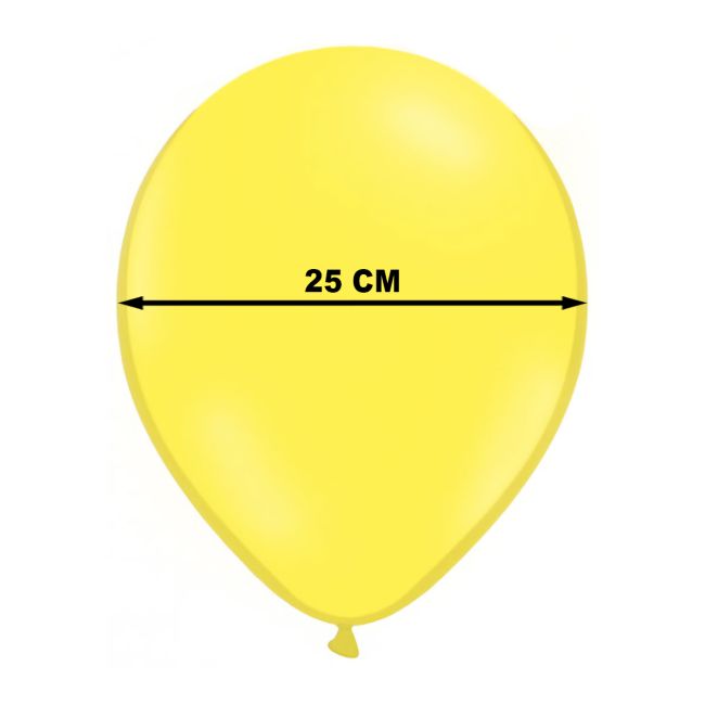 Baloane latex galbene 25 cm - 100 buc.