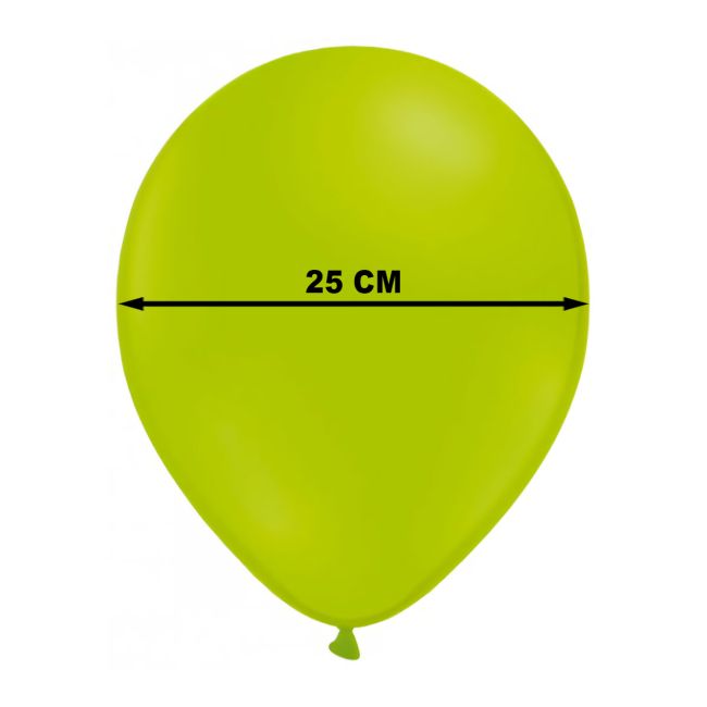 Baloane latex verde fistic 25 cm - 100 buc.