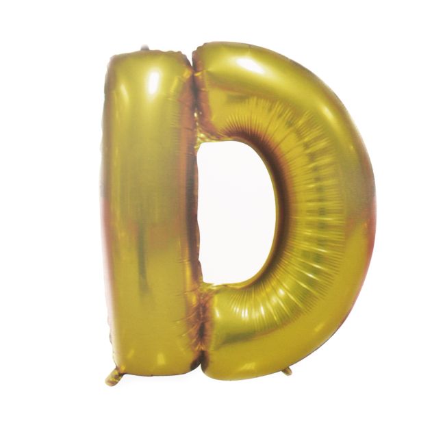 Balon folie auriu litera D - 86 cm