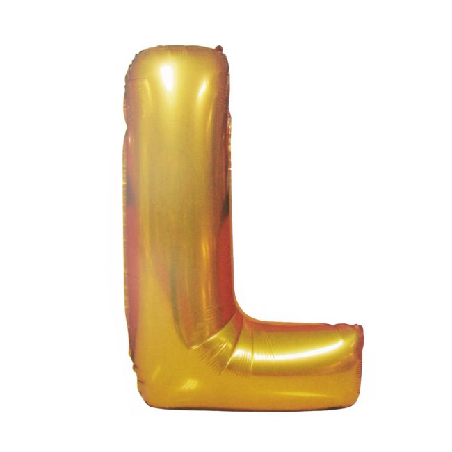 Balon folie auriu litera L - 86 cm