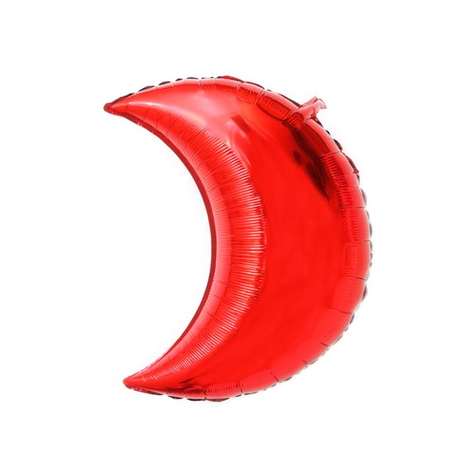 Balon urias rosu metalizat semiluna 60 cm