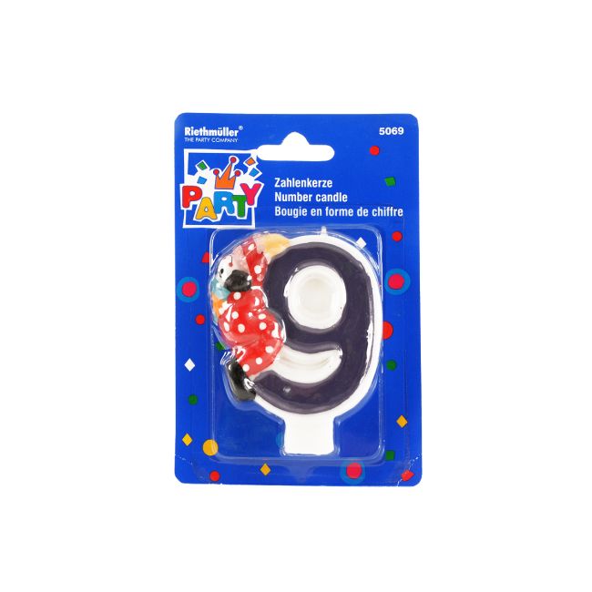 Lumanare 3D clovn cifra 9