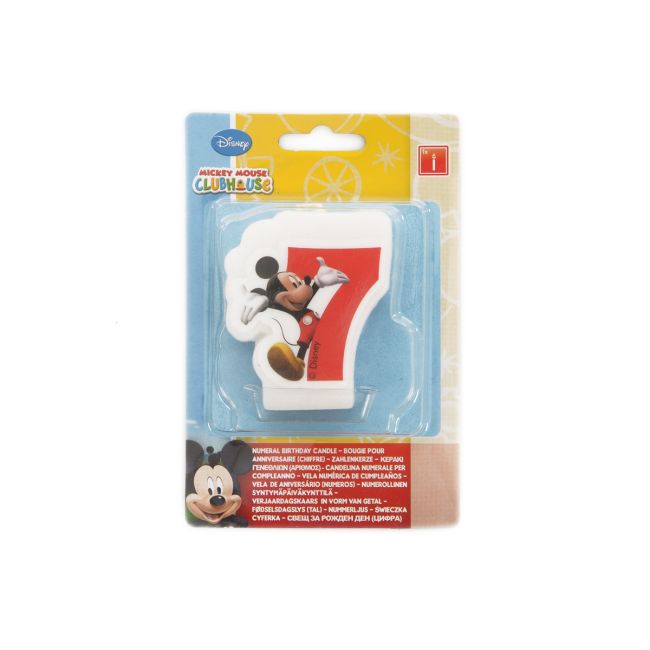 Lumanare  pentru tort Mickey Mouse, cifra 7