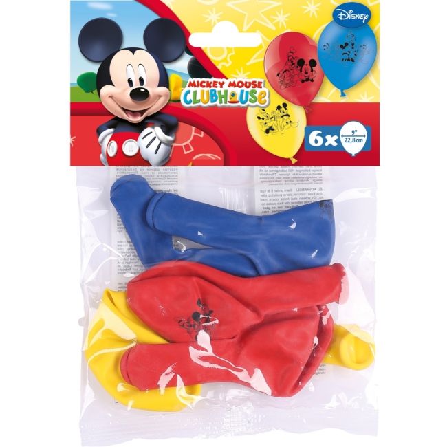 6 baloane Mickey Mouse 22 cm