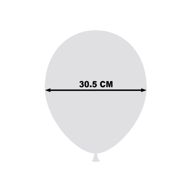 6 baloane transparente cu confetti albe - 30.5 cm