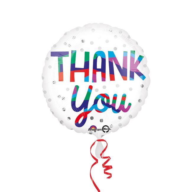 Balon argintiu Thank You 43 cm