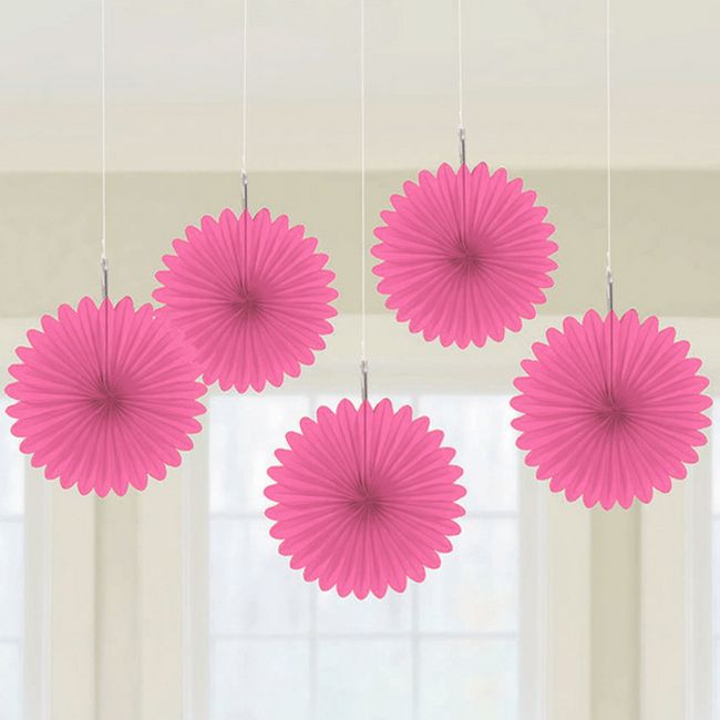Decoratiune rotunda model evantai roz