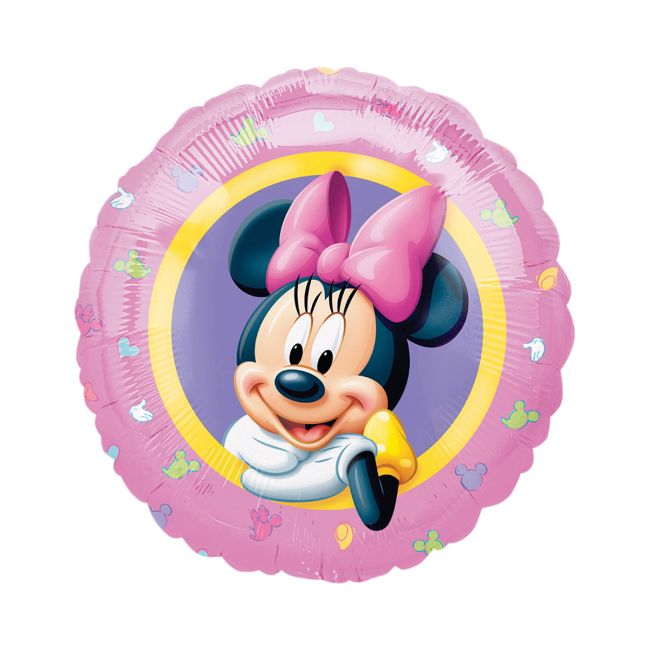 Balon folie metalizata Minnie Mouse cu fundita - 43 cm
