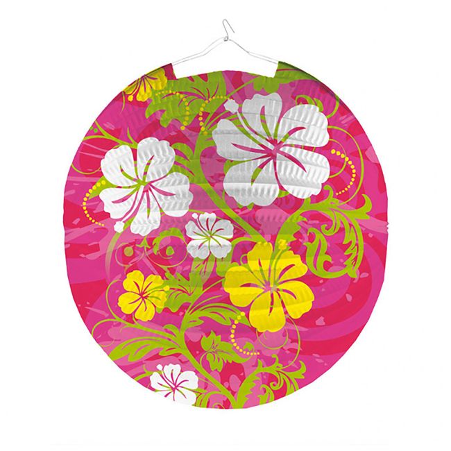 Lampion rotund cu flori 25 cm