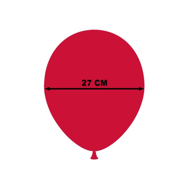 10 baloane rosii - 27 cm