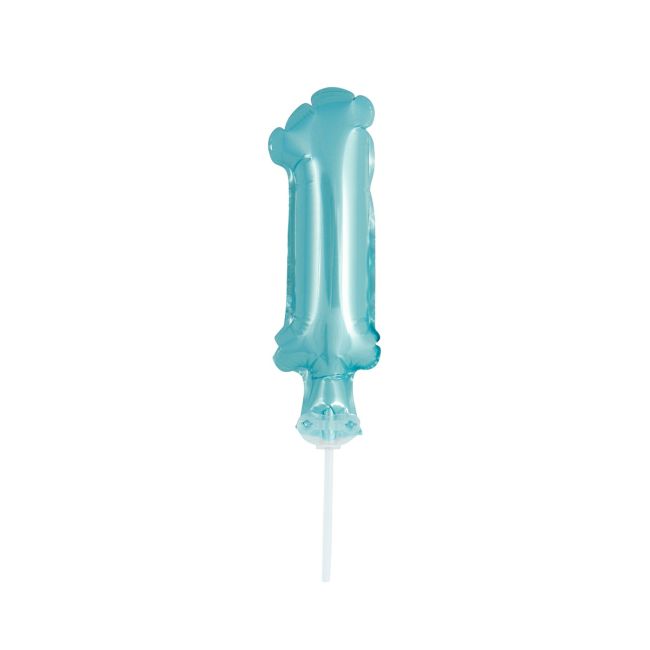 Balon decorativ cifra 1 bleu - 13 cm