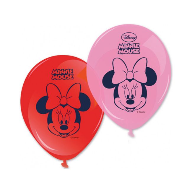 8 Baloane party Minnie Mouse - 28 cm