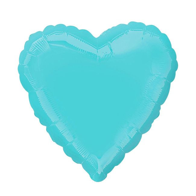Balon folie inima bleu 43 cm