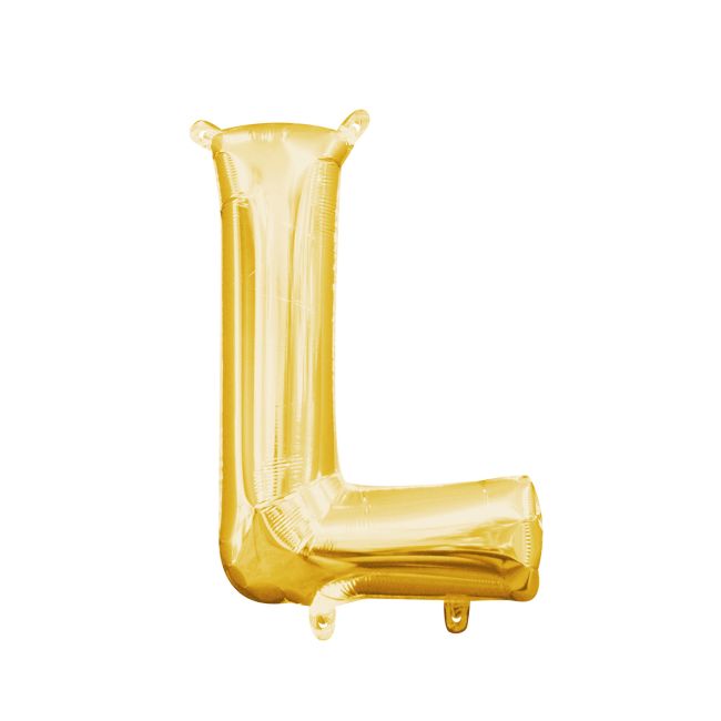 Mini balon folie auriu litera L - 33 cm