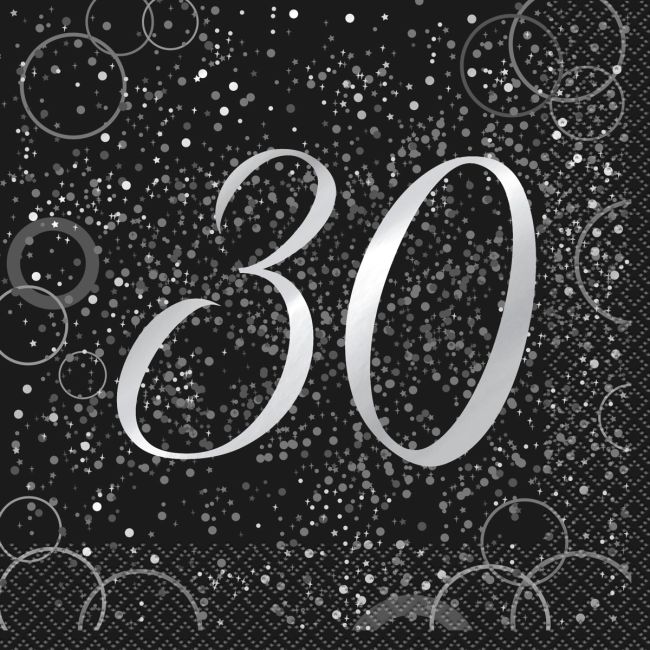 16 servetele aniversare 30 ani