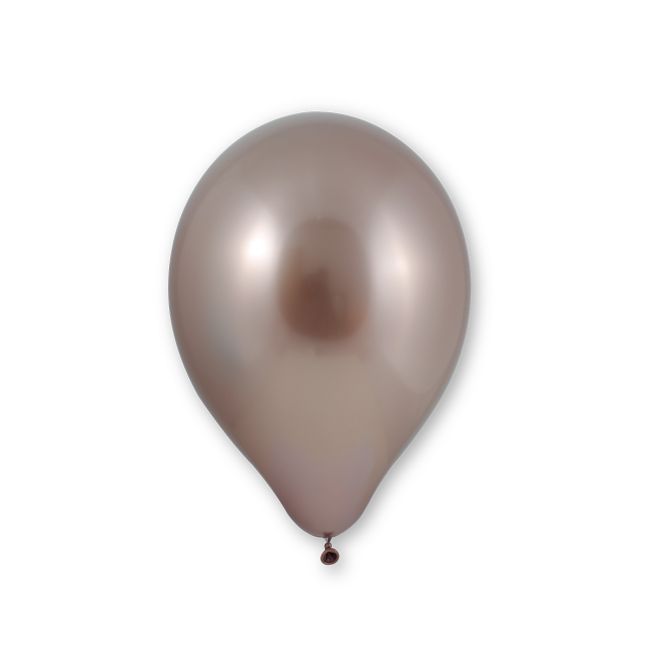 50 baloane mirror roz gold - 27 cm