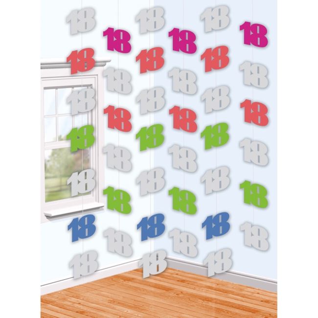6 decorațiuni 18 ani - 210 cm