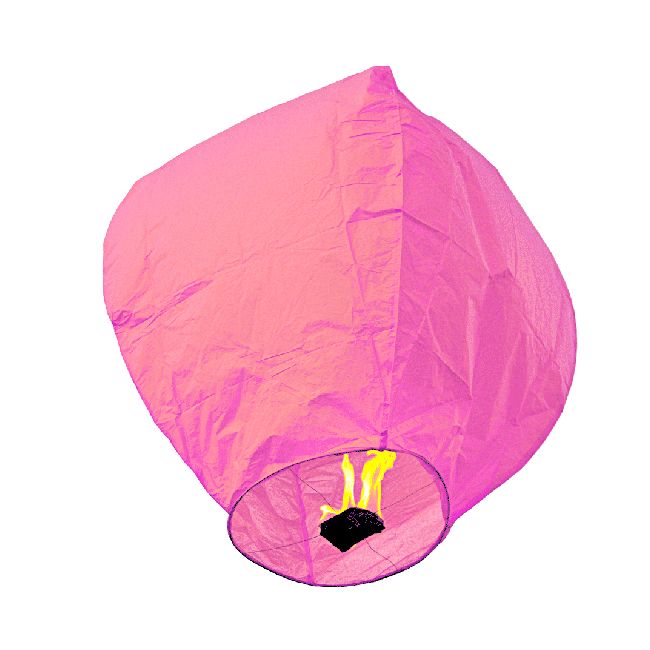 Lampion Zburator roz - 95 cm