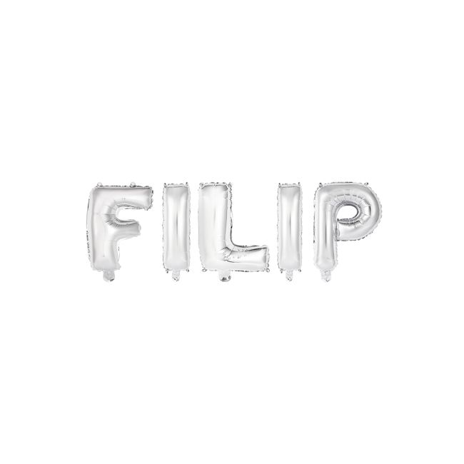 Baloane folie argintii nume FILIP