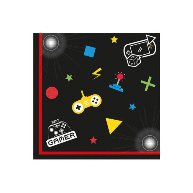 20 șervețele Gaming Party - 33 x 33 cm
