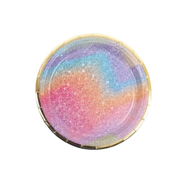 6 farfurii colorate - 17 cm
