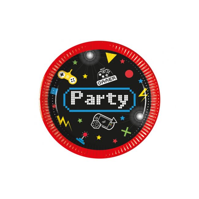 8 farfurii Gaming Party - 20 cm