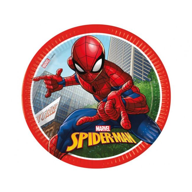 8 farfurii Spiderman - 23 cm