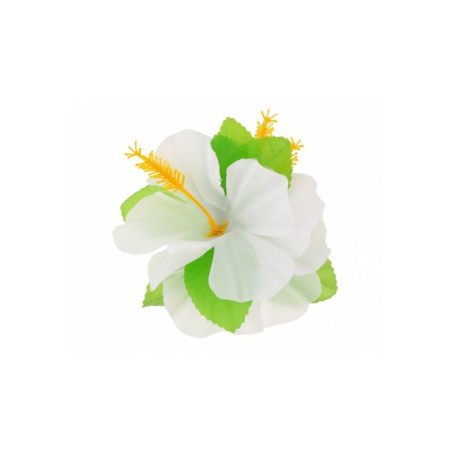 Clamă de păr hawaii cu floare albă