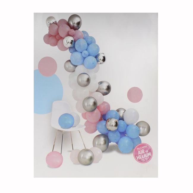 Ghirlandă cu 80 baloane DIY