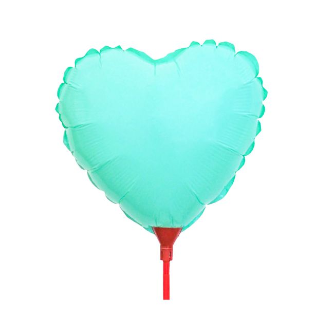 Mini balon inimă turcoaz - 23 cm
