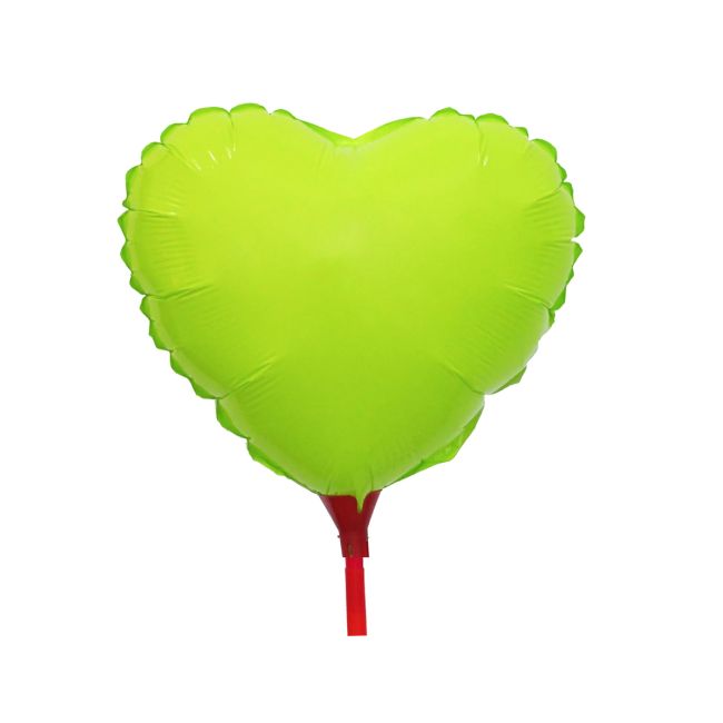 Mini balon inimă verde - 23 cm