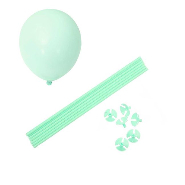 Set bețe, baloane și rozete verzi - 6 buc