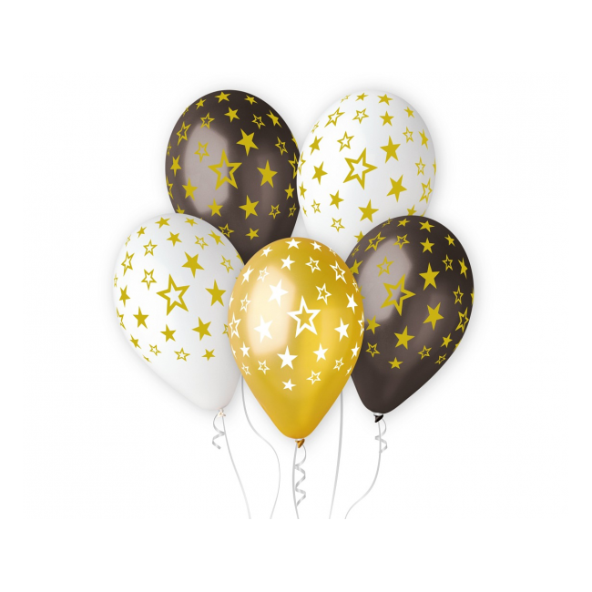 6 baloane party cu stele - 33 cm