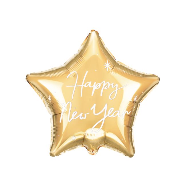 Balon auriu Happy New Year - 47x49 cm