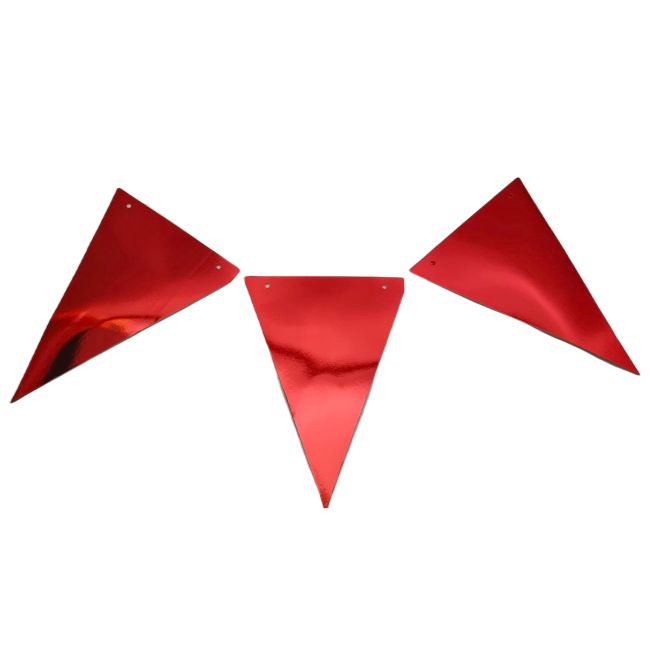 Banner cu 10 stegulețe roșu metalic