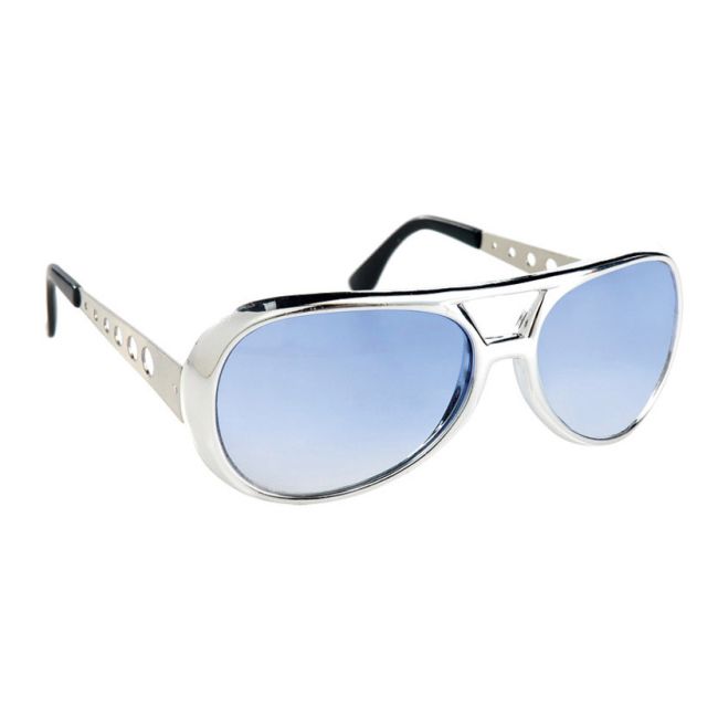 Ochelari argintii model Elvis - 14.2 x 5 cm