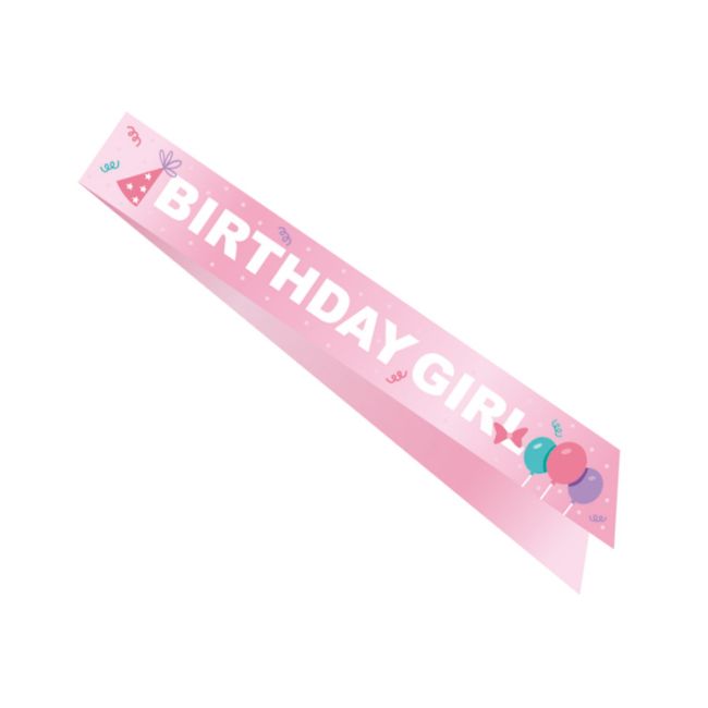 Panglică Birthday Girl - 10 x 150 cm