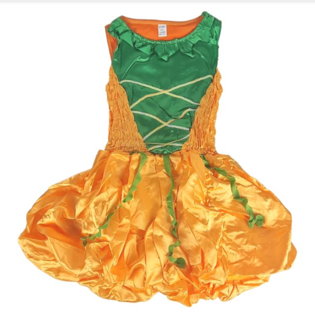 Rochie dovleac Halloween 9-11 ani	