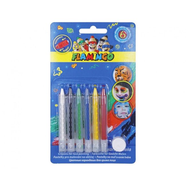 6 creioane colorate pentru face painting