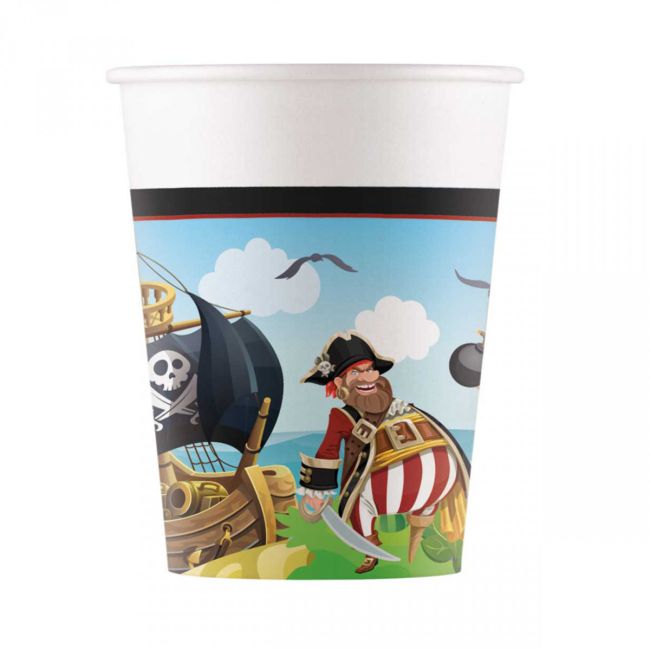 8 pahare cu pirati - 200 ml