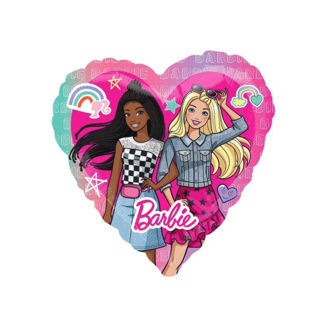 Balon inima Barbie - 44 cm