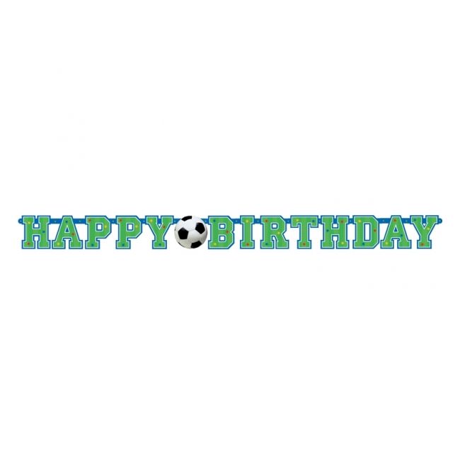 Party banner Happy Birthday Fotbal Party