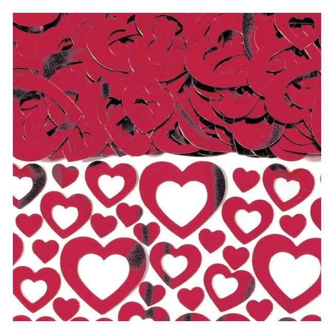 Confetti decorative inimioare rosii