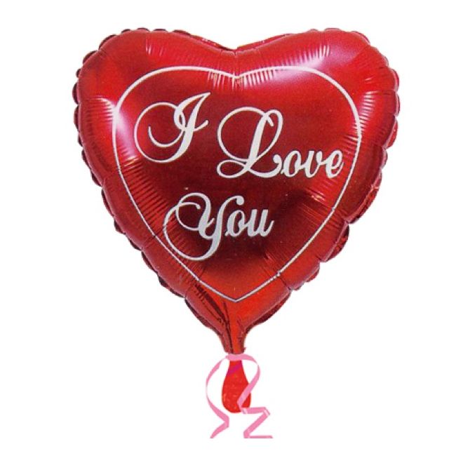 Balon inima I Love You 45 cm
